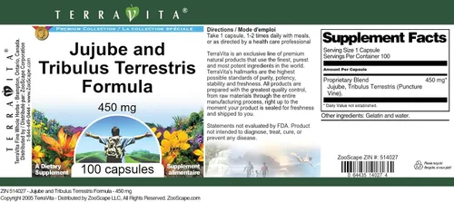 Vista 4 de Passion Formula - Azufaifo y Tribulus Terrestris - 450 mg (100 Cápsulas, ZIN: 514027) - Paquete de 3