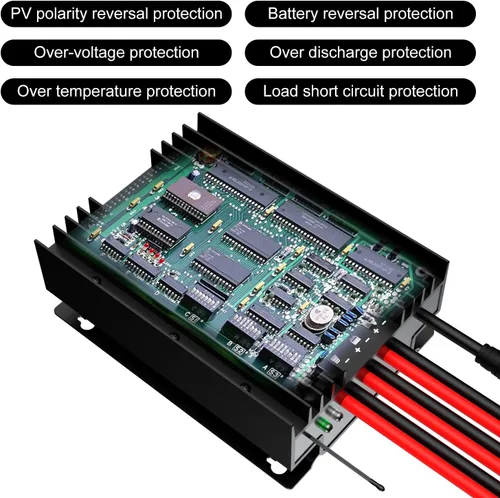 Vista 4 de EPEVER IP67 impermeable 30A MPPT controlador de carga solar 12 V 24 V Auto, entrada fotovoltaica máxima 100 Vdc, utilizado en casas rodantes