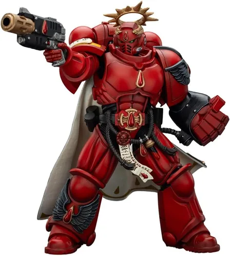 Vista 5 de JOYTOY 1/18 Warhammer 40,000 Figura de acción Blood Angels Capitán con pistola Inferno y colección Power Fist Modelo Pre-Order