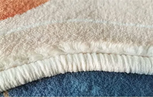 Vista 5 de Alfombra con forma de flor amarilla de 7 pies, alfombra de decoración de sala de estar, adecuada para baño, dormitorio y sala de estar, parte 5