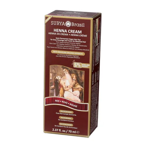 Vista 5 de Surya Brasil Productos Crema de henna, roja, 2.37 onzas líquidas