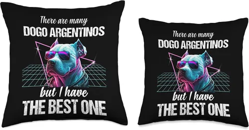 Vista 3 de Abstract Dogo Argentino Dog Lovers Dog Dogo Argentinos Throw Pillow, 18x18, Multicolor
