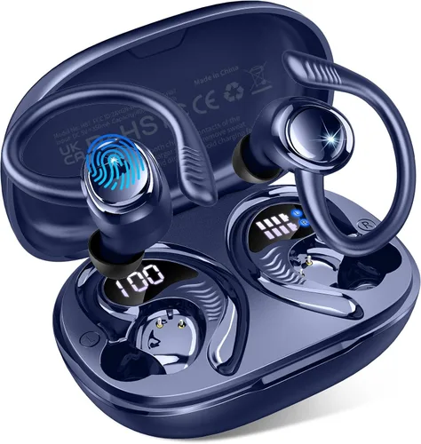 Vista 8 de Ltinist Auriculares inalámbricos, auriculares Bluetooth 5.4 deportivos de 75 horas, auriculares Bluetooth 2026, graves profundos sobre los oídos
