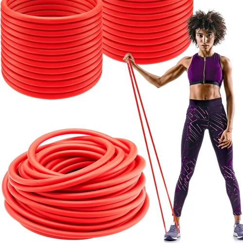Vista 9 de 1 Rollo Tubos de Resistencia Tubo Elástico de Látex 50ft Bandas de Ejercicio Tubo de Ejercicio para Terapia Física, Pilates de Tren Inferior