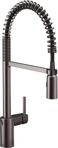 Vista 10 de Moen Align 5923BLS Grifo de cocina desplegable con resorte de una sola manija de acero inoxidable con aerosol desplegable y Power Boost, grifo