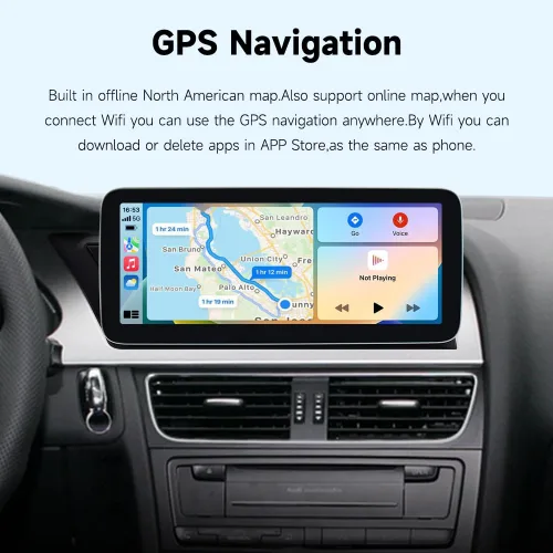 Vista 5 de 10.25 pulgadas Android 13 coche reproductor de vídeo inalámbrico CarPlay para Audi A4 B8 A5 de 2009 a 2016 con versión multimedia 3GMMI alta CD