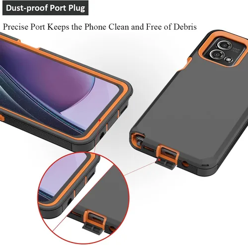 Vista 4 de Funda compatible con Moto G Stylus 5G 2023, con funda de clip para cinturón, resistente, a prueba de golpes, protección de cuerpo completo, cubierta