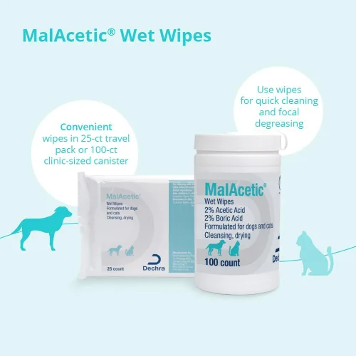 Vista 5 de MalAcetic Toallitas húmedas para perros y gatos 100