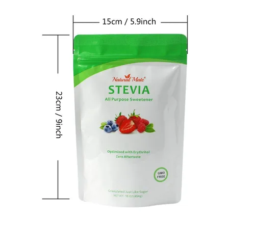 Vista 8 de Natural Mate Edulcorante sin calorías – Polvo granular orgánico de stevia mezclado con eritritol – Reemplazo de azúcar 2:1 para ceto, paleo, bajo IG