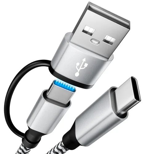 Vista 21 de MPATIBY - Cable de carga múltiple, doble tipo C Cable de carga de nailon trenzado 3 en 1 con puertos IP/tipo C para teléfonos