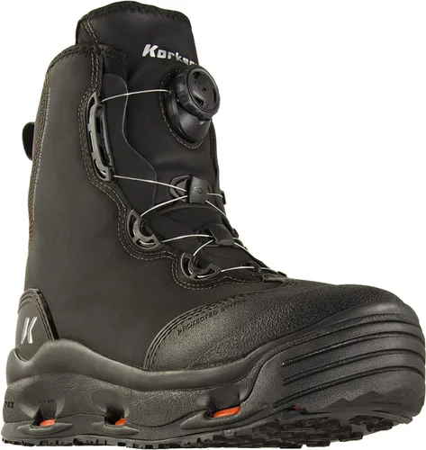 Vista 4 de Korkers Devil's Canyon Wading Botas - atléticas y guantes, incluye fieltro intercambiable y suelas Kling-On