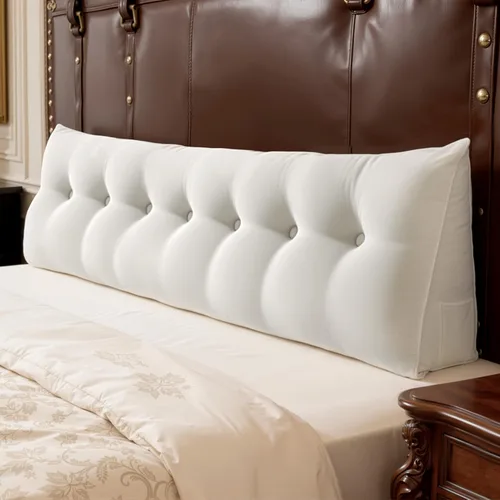 Vista 23 de WOWMAX Almohada ergonómica para cabecero para cama de tamaño matrimonial, almohadas tapizadas multifuncionales para cabecero, tableros portátiles