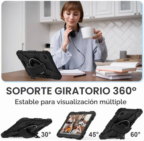 Vista 3 de Nitupai - Funda giratoria de 11 pulgadas para Samsung Galaxy Tab A11+ Plus y A9+ 2025/2023