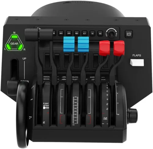 Vista 3 de Honeycomb Aeronautical Alpha Flight Controls Yoke con cuadrante de acelerador y concentrador USB 30 3 artículos