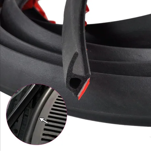 Vista 3 de ESUPPORT - Tira de sellado para puerta de automóvil en forma de P Vehículo auto 157" 4M Universal P-Shape Weather Stripping impermeable a prueba
