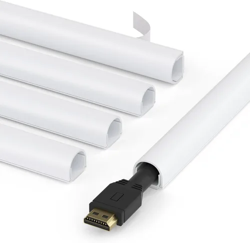 Vista 7 de ZhiYo Ocultador de cable de 39 pulgadas (3 piezas de 13 pulgadas de largo cada una), para 1-2 cables, cubiertas de cable autoadhesivas para cables