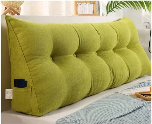 Vista 9 de Almohada triangular para cabecero, almohada de lectura, almohada grande para cabecero, soporte de espalda, cojín lumbar con funda extraíble