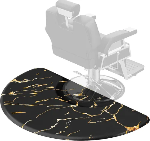 Vista 8 de OmySalon Alfombrilla antifatiga de salón de 3 x 5 x 5/8 pulgadas para peluquería de pie, piso de peluquería mate debajo de la silla de peinado