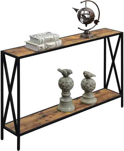 Vista 4 de Convenience Concepts Tucson - Mesa de consola, madera de granero/negro.