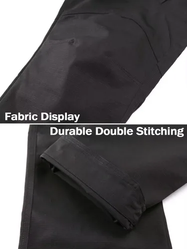 Vista 7 de MAGCOMSEN Pantalones tácticos para hombre con 9 bolsillos Rip-Stop ligeros pantalones de senderismo