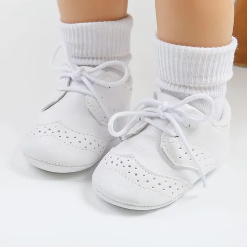 Vista 2 de Zapatos para bebés y niñas con suela suave, mocasines Oxford para recién nacidos, antideslizantes, zapatos de vestir para uniforme de boda
