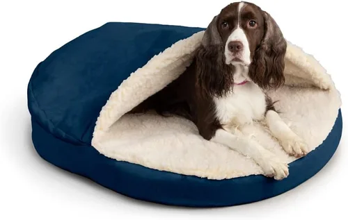 Vista 3 de Snoozer Cama Ortopédica de Lujo Estilo Cueva para Mascotas, Pequeña, Antracita For small sized pets, Removable washable cover, Calming covered dog