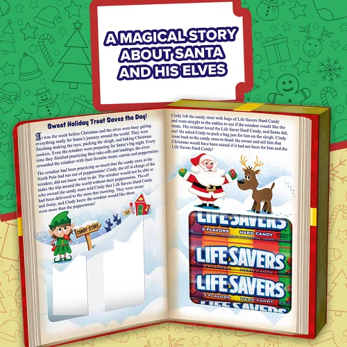 Vista 6 de LIFE SAVERS - Caja de regalo de cuentos dulces navideños de 5 sabores (6 rollos de caramelos)
