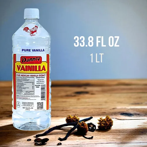 Vista 2 de Danncy Vanilla Clear 33.8 fl oz (1 L) - Auténtico sabor a vainilla mexicana para hornear y postres