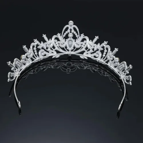 Vista 9 de Kamirola Diadema de coronas y tiaras de cristal para niñas o mujeres, fiesta de cumpleaños, boda, graduación, novia, Navidad, San Valentín, TR20