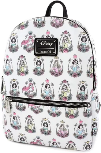 Vista 2 de Loungefly Princess Retratos de piel sintética Mini mochila estándar