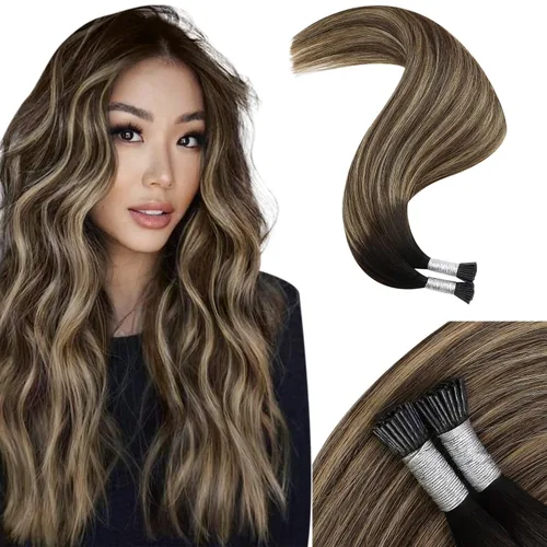 Vista 17 de Moresoo Micro Link - Extensiones de cabello humano, rubio ceniza oscuro