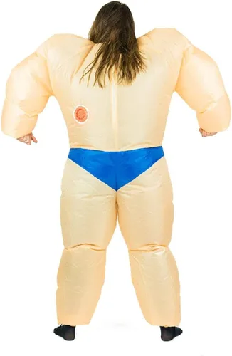 Vista 6 de Bodysocks Fancy Dress Disfraz inflable de hombre fuerte de Big Muscle para adultos (talla única)