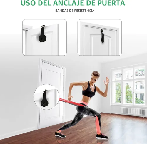 Vista 5 de WIKDAY Resistance Bands, Pull Up Bands, Workout Bands for Exercise, Thick Heavy Resistance Band Set with Door Anchor, Elastic Bands for Body