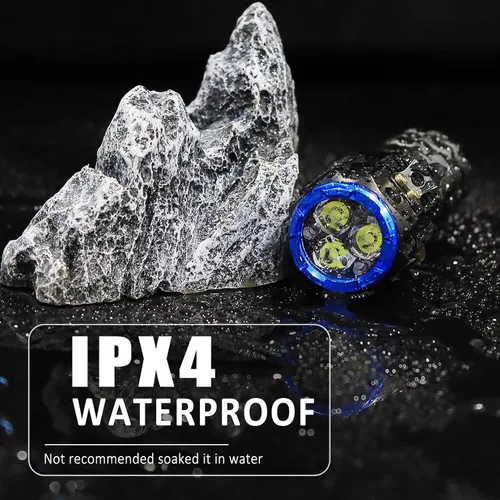 Vista 6 de Mini linterna LED portátil, recargable EDC pequeña linterna de bolsillo 6 modos de iluminación con clip magnético impermeable para camping