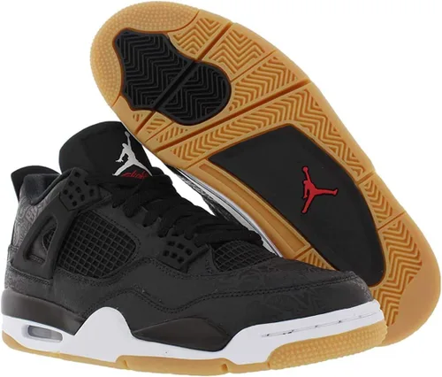 Vista 2 de Jordan Air IV (4) Retro SE (Láser), blanco, negro, marrón (BLACKWHITE-GUM LIGHT BROWN)