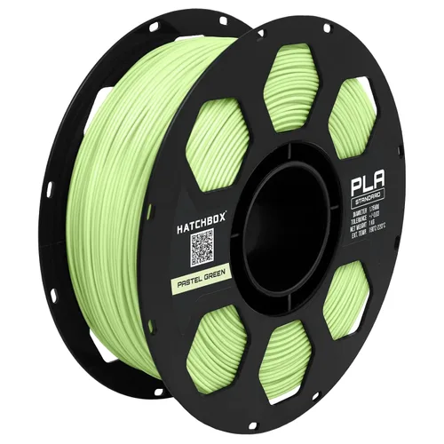 Vista 9 de HATCHBOX Filamento de impresora 3D PLA negro de 1.75mm, carrete de 1 KG (2.2 libras), precisión dimensional +/- 0.03 mm, filamento de impresión 3D