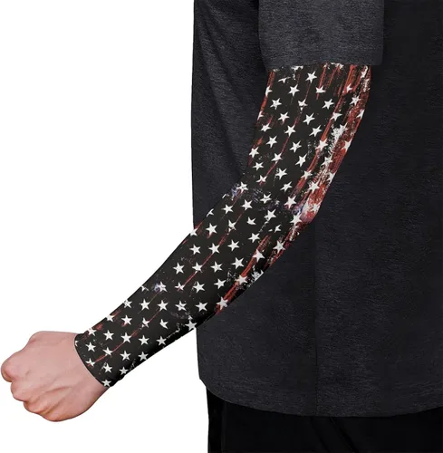 Vista 3 de CLOHOMIN Mangas para brazos, protección solar, mangas de compresión, cubierta de tatuaje para mujeres y hombres, manga deportiva atlética refrescante