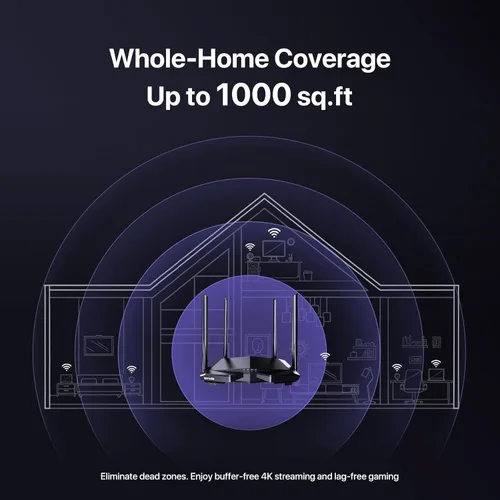Vista 3 de Tenda N300 Router WIFI inalámbrico con antena de alta potencia 5dBi (F3), Negro
