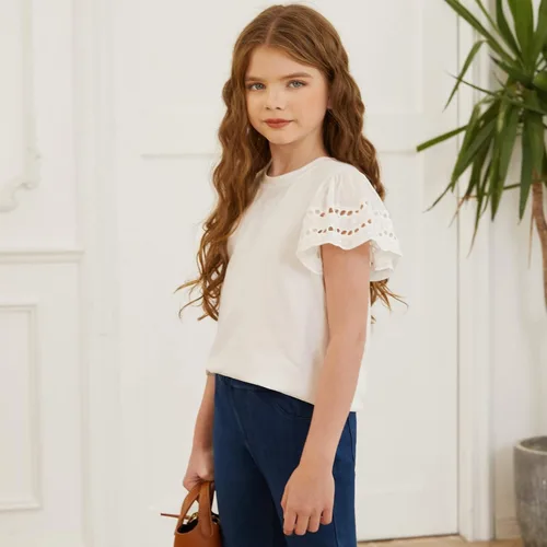 Vista 5 de blibean Camisas de moda para niña, tops de verano de 4 a 15 años