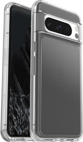 Vista 7 de OtterBox Funda para Google Pixel 8 Pro Symmetry Series, color negro, ultra elegante, compatible con carga inalámbrica, bordes elevados que protegen