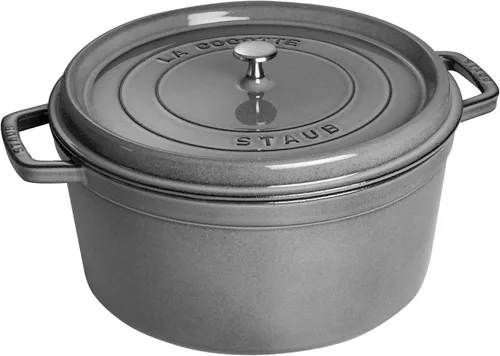 Vista 9 de Staub olla de hierro cocotte redonda de 6-1/4 cuartos de galón, Albahaca