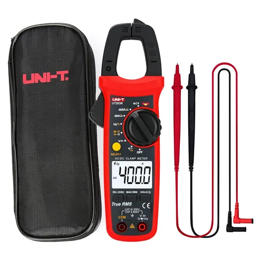 Vista 15 de UNI-T Abrazadera digital UT201+, corriente CA True RMS HVAC Volt Amp Ohm medidor abrazadera en multímetro, rango automático 4,000 cuentas NCV AC DC