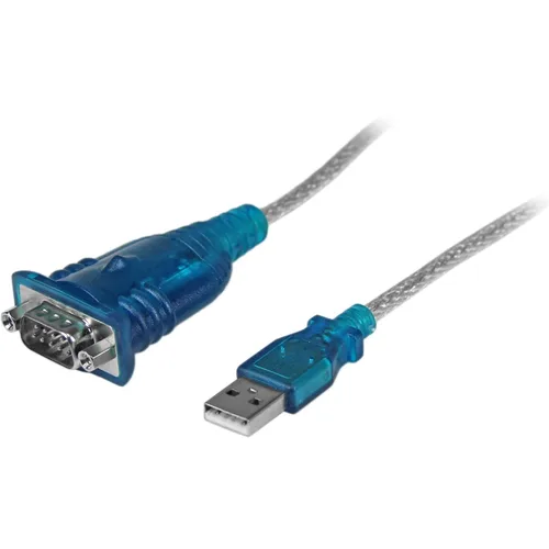 Vista 2 de StarTech Adaptador USB a serie RS232 de 1 puerto y cable de módem nulo DB9 RS232 de 6.6 ft negro serie F/F - DB9 hembra a hembra - Cable de módem