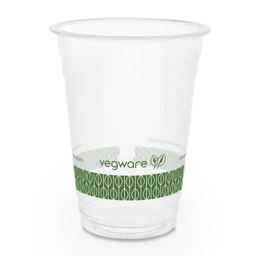 Vista 7 de Vegware Vasos fríos de plástico PLA transparente compostable de 7 onzas, caja de 1000, material renovable a base de plantas, se adapta a muchos