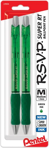 Vista 13 de Pentel RSVP Bolígrafo retráctil súper suave, surtido, paquete de 8 (BX480BP8M)