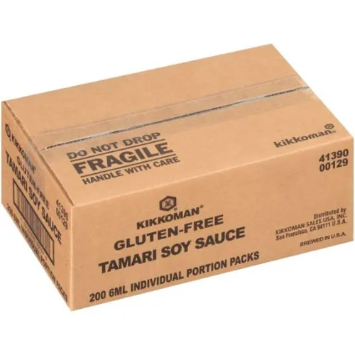 Vista 5 de Kikkoman Paquetes de salsa de soja Tamari sin gluten, paquetes para llevar de 0.2 fl oz (200 unidades), paquetes de salsa de soja de viaje