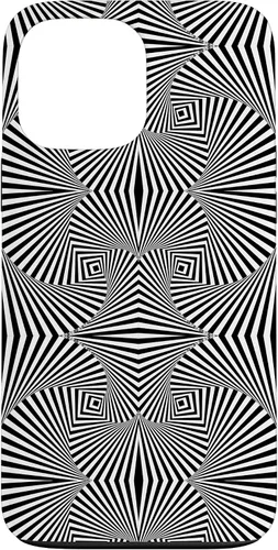 Vista 22 de Funda de arte óptico abstracto hipnotizante con diseño retorcido para iPhone 13