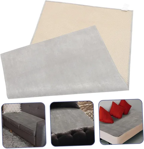 Vista 7 de Uonlytech Anti-Scratch Sofa Cover Wear-Resistant Couch Protector Mat Non-Slip Modern Minimalist Grey Sofa Pad for Four Seasons Washable and