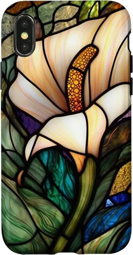 Vista 5 de iPhone 16 Calla Lily Stained Glass Case