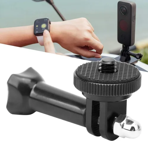 Vista 2 de Soporte de cámara de aleación de aluminio Soporte de extensión Brazo de extensión para Insta360 ONE X/X2 (negro)